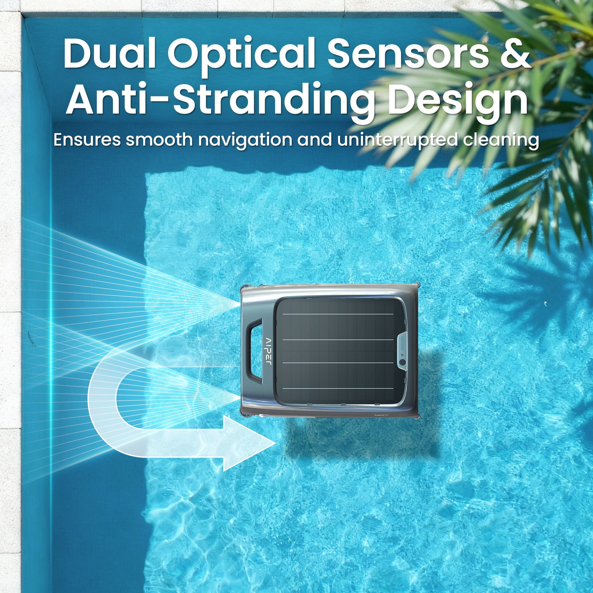Aiper EcoSurfer W2 Cordless Robotic Pool Skimmer for Pool Surface Cleaning