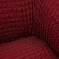 thumbnail image 4 of Stretch Sofa Slipcover Couch Cover Easy Fitted Universal High Stretch Furniture Protector with Skirt Country Style (Wine Red, Triple Seat), 4 of 9