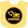thumbnail image 3 of Inktastic Digger Construction Truck Boys Boys Baby Bib, 3 of 4