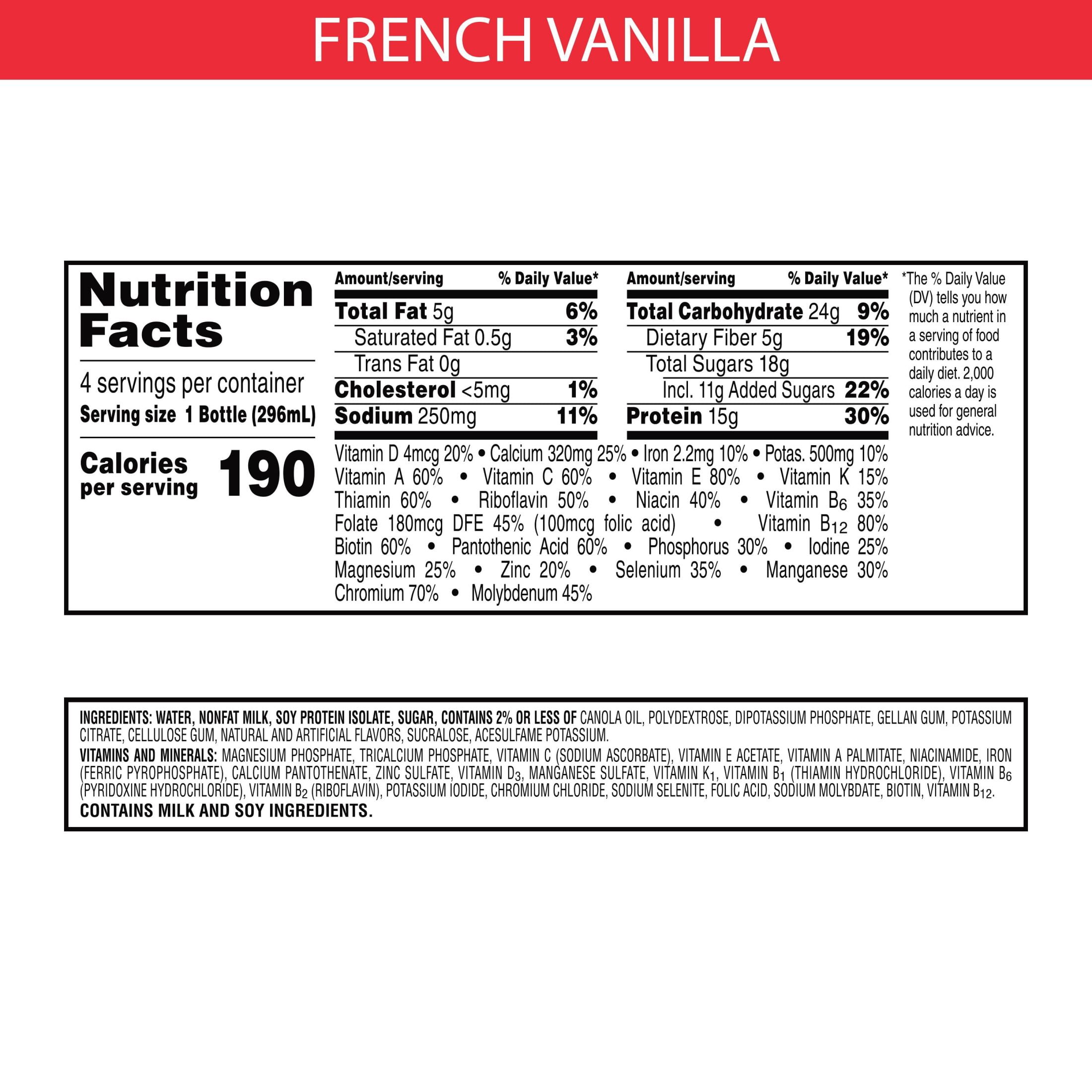 Kellogg's Special K French Vanilla Protein Shakes, Gluten Free, 40 oz, 4 Count