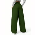thumbnail image 3 of Resicozy Women's Wide Leg Sweatpants Winter Warm Thermal Straight Leg Drawstring Elastic Sweat Pants with Pockets Army Green M, 3 of 3