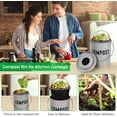 thumbnail image 3 of Compost Bin Kitchen Counter, Indoor Compost Bin, Includes Inner Bucket with Sealed Ring Compost Pail, Countertop Compost Bin with Lid, Compost Bucket Compost Container, 1.0 Gallon, 3 of 7