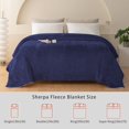 thumbnail image 2 of Blanket Flannel Sherpa Fleece Blankets Soft Fluffy Sofa Throw Reversible, 2 of 3
