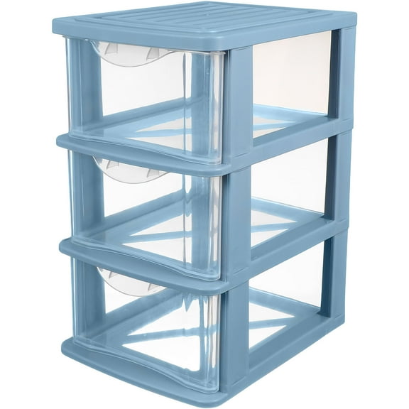 OFFIGAM Plastic Drawer Style Storage Organizer for Pens, Makeup, Jewelry, and Office Supplies, Multi-Compartment