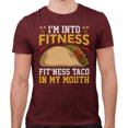 thumbnail image 2 of Fitness Taco in My Mouth Shirt Unisex 2X-Large Maroon, 2 of 5