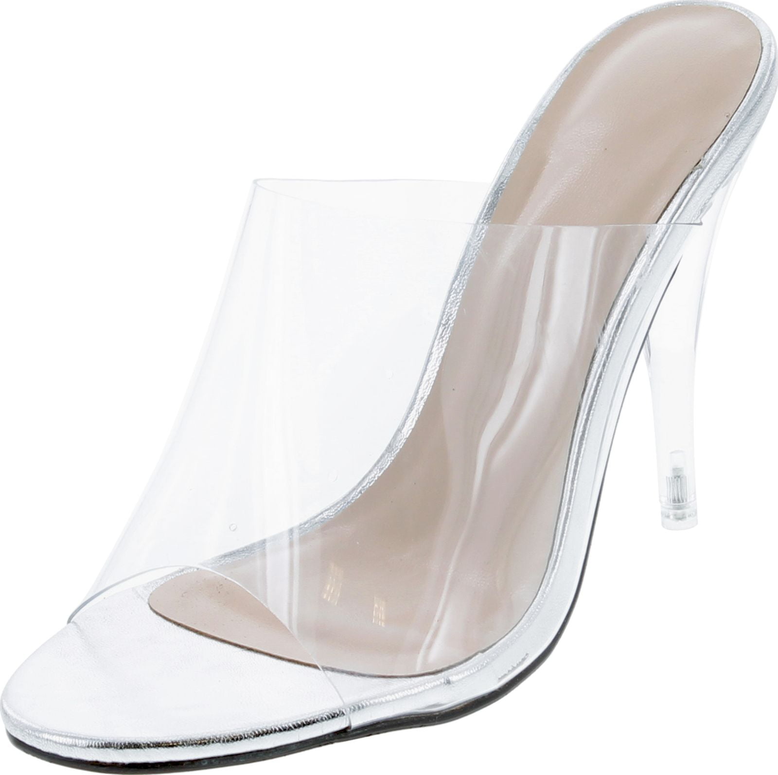 peep toe clear heels