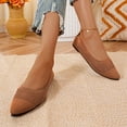 thumbnail image 6 of Viluyesy Womens Flats Shoes, Pointed Toe Wide Width Solid Color Breathable Comfortable Casual Walking Shoes Brown 6.5, 6 of 8