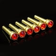 thumbnail image 3 of Yazoeia Guitar Bridge Pins, Guitar Pins 6Pcs Brass Guitar Bridge Pins Acoustic Guitar Pegs with Crystal Glass Dot for Folk Acoustic Guitar (Red) CJC912-121124, 3 of 8