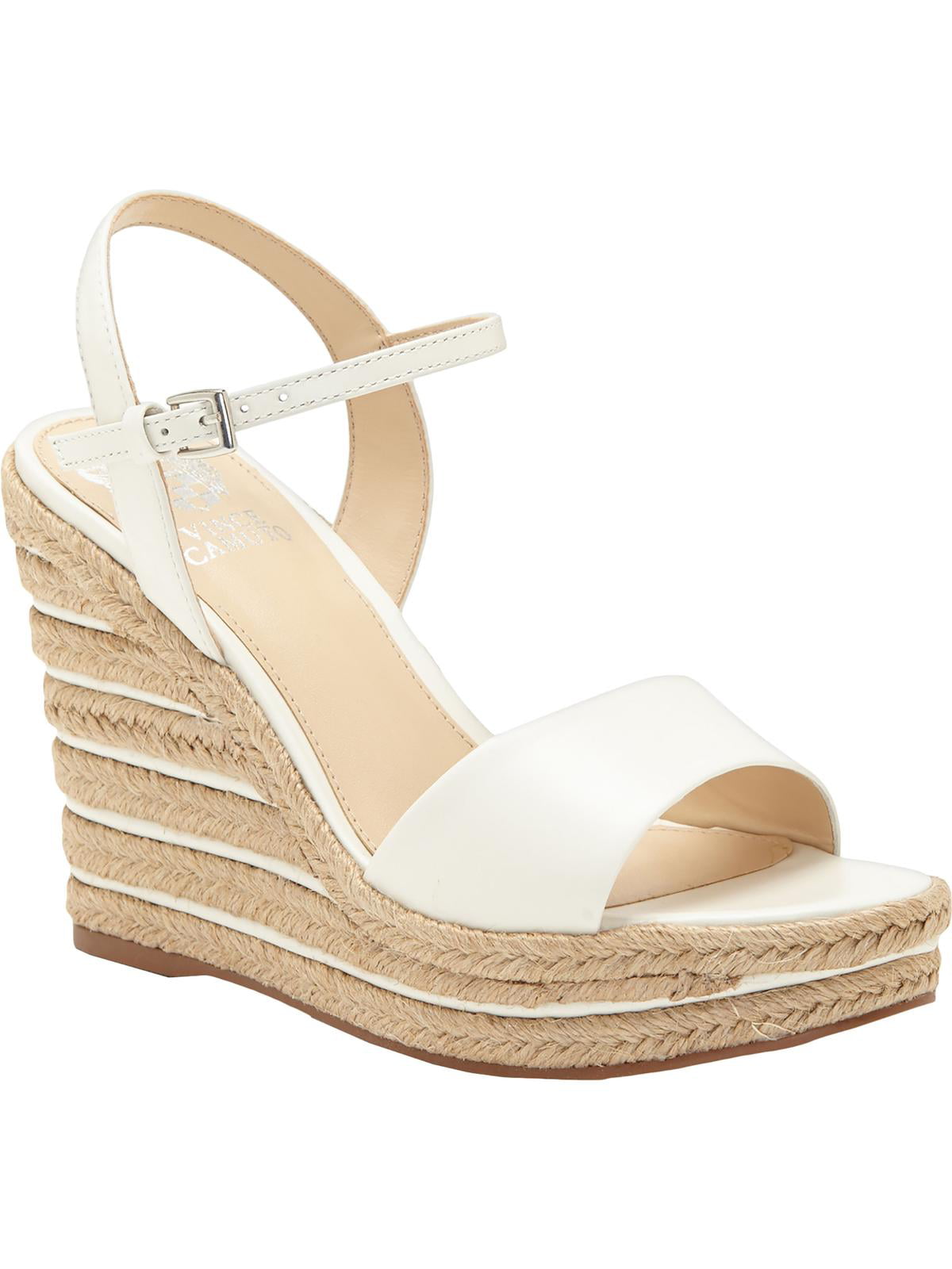 Vince Camuto Womens Marybell Leather Ankle Strap Wedge Sandals ...