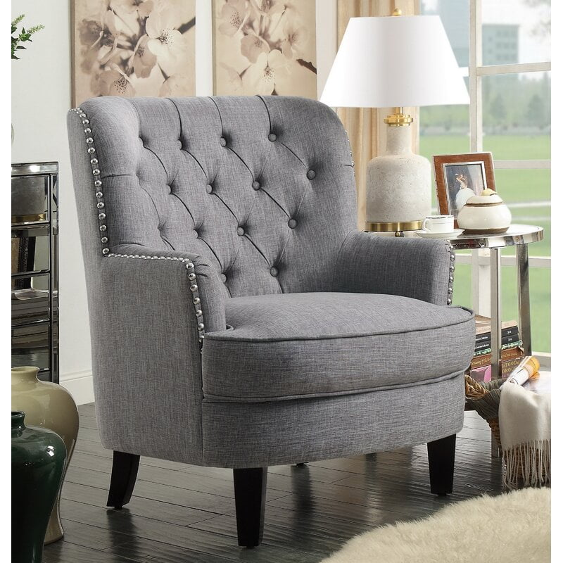 Alton Furniture Chrysene Club Chair, Gray Linen