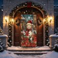 thumbnail image 4 of Christmas Door Cover Hanging Decor Holiday Party for Home Front Door Bedroom Wall Indoor Xmas, 4 of 9