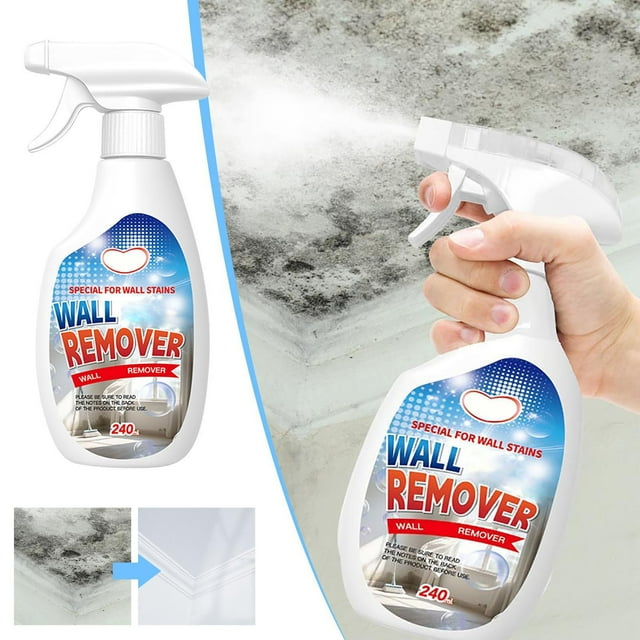Eliminador de moho y hongos de paredes: limpiador en aerosol para paredes blancas, fórmula antifúngica para la eliminación y prevención de manchas.