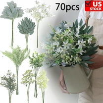 70 Pcs Artificial Greenery Stems, Realistic Fake Eucalyptus Branches Plants for Vase Decor, Wedding Centerpieces, Farmhouse Home Party Decor, Bendable Stems & No Fade