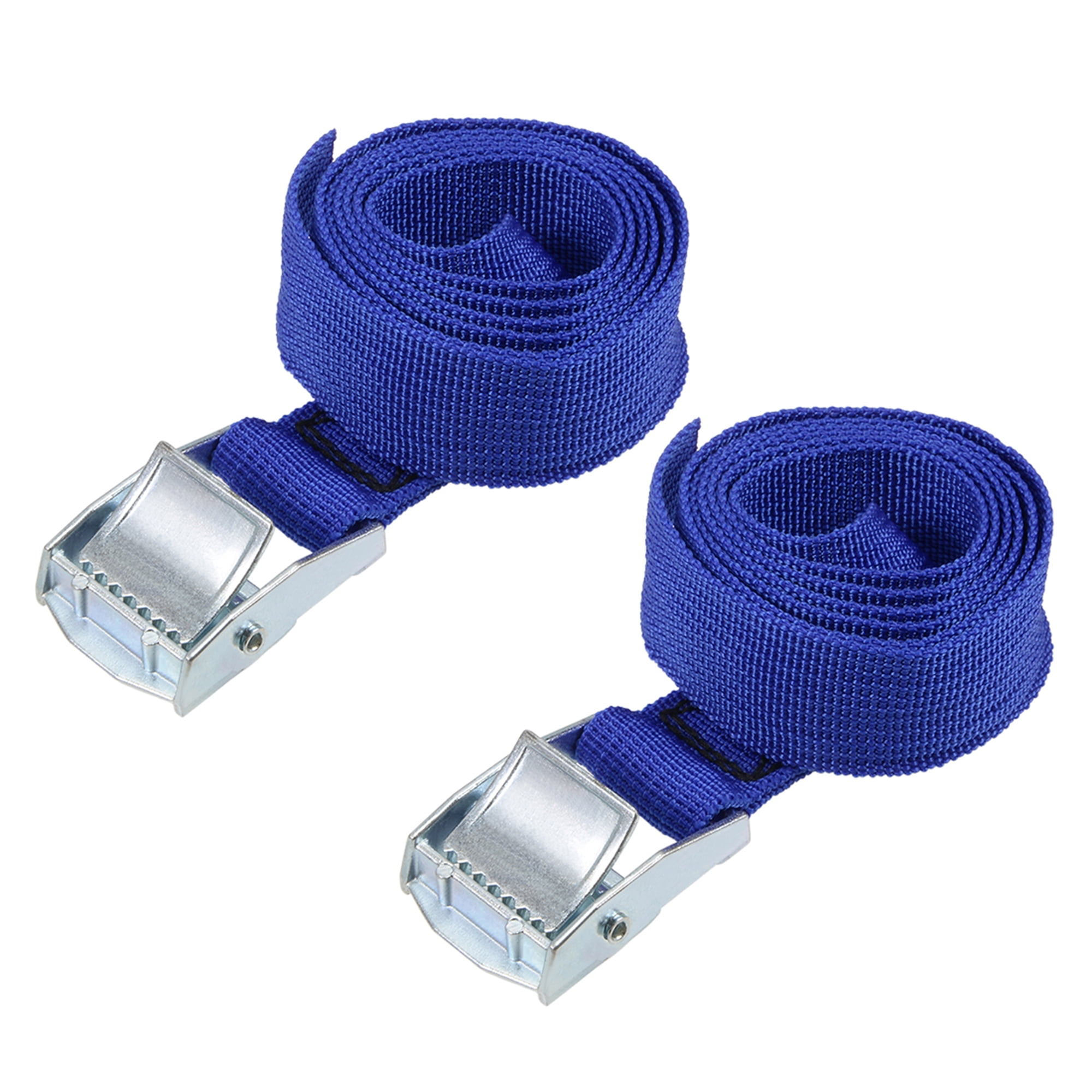 Uxcell 1M x 25mm Lashing Strap with Cam Buckle 250Kg Work Load, Blue, 2 ...
