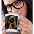 thumbnail image 2 of 3drose, Cane Corso with Pearl Earring Golden Age Painting, 11oz Magic Transforming Mug, 2 of 7