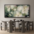 thumbnail image 6 of Large Framed Canvas Print Impressionist White Blossoms - Soft Floral AbstractWall Art Decorative Ready to Hang Painting for Living room Bedroom 60x30 inches Black Frame, 6 of 9