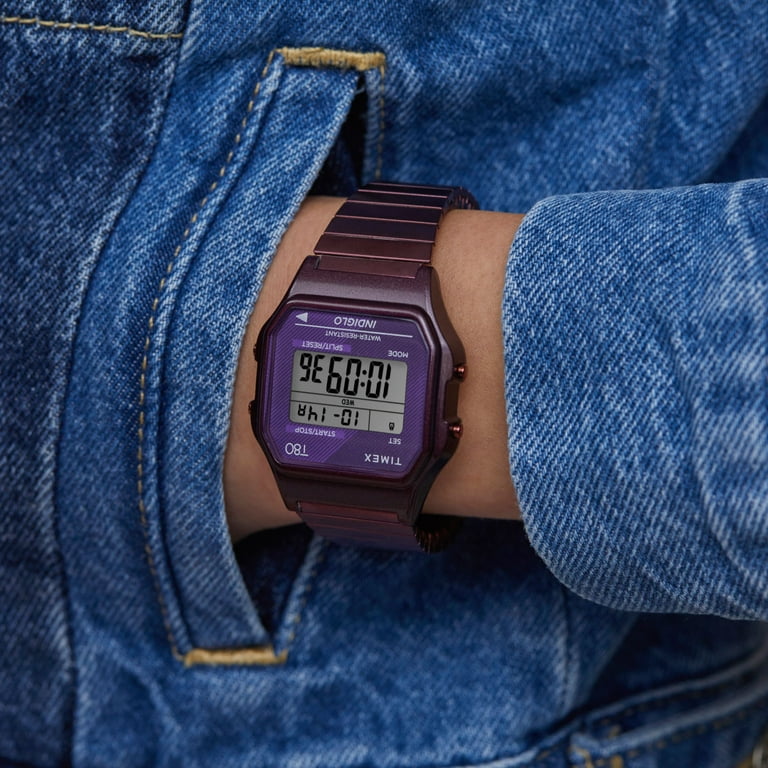Timex T80 Perfect Fit 34mm Purple - Walmart.com