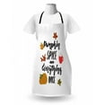 thumbnail image 3 of Pumpkin Spice Apron, Autumn Leaves Harvest Season Whipped Cream Topping, Unisex Kitchen Bib with Adjustable Neck for Cooking Gardening, Adult Size, Dark Coral Fawn, by Ambesonne, 3 of 4