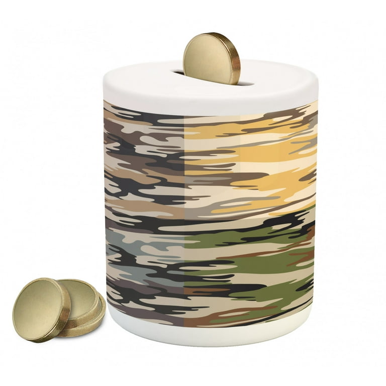 Camo piggy bank deals