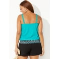 thumbnail image 2 of Swimsuits for All Loop Strap Blouson Tankini Set With Cargo Short, 2 of 3