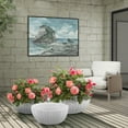 thumbnail image 3 of Indoor Concrete Pots Set 3PCS Outdoor Indoor Modern Planter,17" + 14.4"+11.4" Dia Round Flower Pots for Patio, Garden, Home and Office, 3 of 7