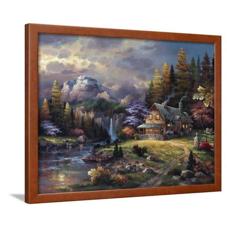 James Lee Mountain Hideaway - Mountain Hideaway Framed Print Wall Art By James Lee