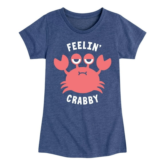Instant Message - Feelin Crabby - Toddler & Youth Girls Short Sleeve Graphic T-Shirt