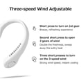 thumbnail image 3 of Amdohai Fan 3 Gear Portable Leafless Hanging Neck 2600mAh Large Capacity Lazy Air Conditioner USB Handheld Small Fan, 3 of 8