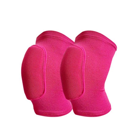 BESTSKY 2 Pcs Knee Brace for Women,Soft Touch Volleyball Knee Pads,Cushioned Stretch Sweat-Resistant Knee Support,Rose Red
