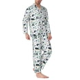thumbnail image 2 of Pofeuu Modern Industry Print Men's Long Sleeve Pajama Set Pijamas Para Hombres Pijamas Para Hombres Mens Pajamas Set-X-Large, 2 of 7