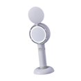 thumbnail image 1 of Ventilador de escritorio, luz LED de maquillaje, espejo de alta definición, silencioso, portátil, personal. Blanco, 1 of 9