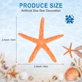 thumbnail image 3 of Paquete de 10 decoraciones de estrella de mar, decoración mini estrella de mar artificial de PVC de 2.4" para acuario/decoración de pecera/playa [Naranja], 3 of 6
