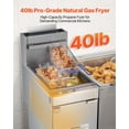 thumbnail image 2 of VEVOR Commercial Deep Fryer Free Standing Natural Gas Fryer 3-Burner Dual Baskets, 2 of 9