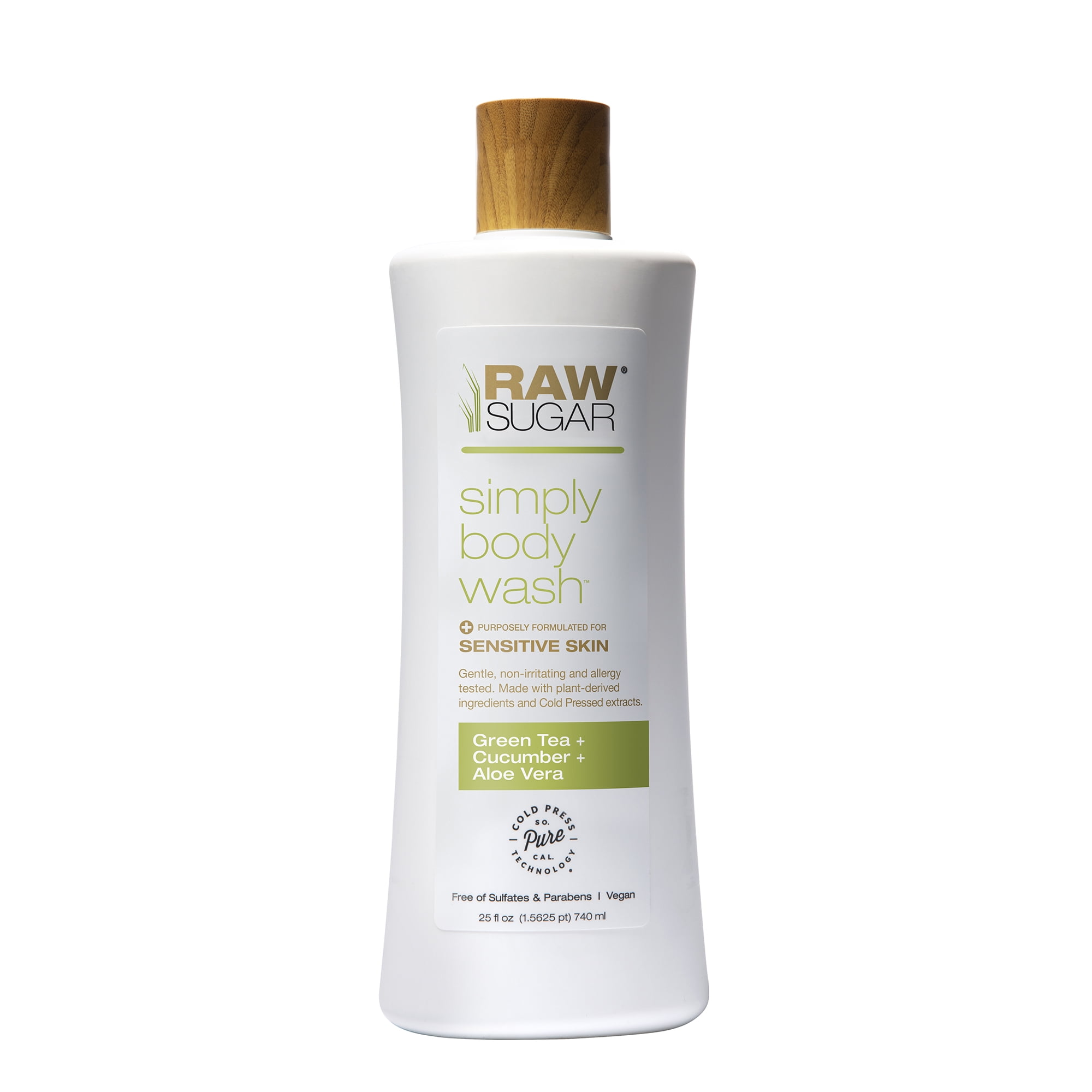 Raw Sugar Simply Liquid Body Wash, Green Tea and Aloe Vera, 25 fl oz
