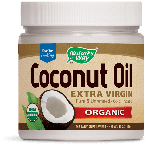 Natures Way Organic Coconut Oil Extra Virgin ColdPressed NonGMO 16 Oz