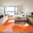 thumbnail image 3 of ODIKA 6x9 Machine Washable Non-Slip Area Rug, Abstract Orange High Traffic Rug, Orange, 1096611, 3 of 7