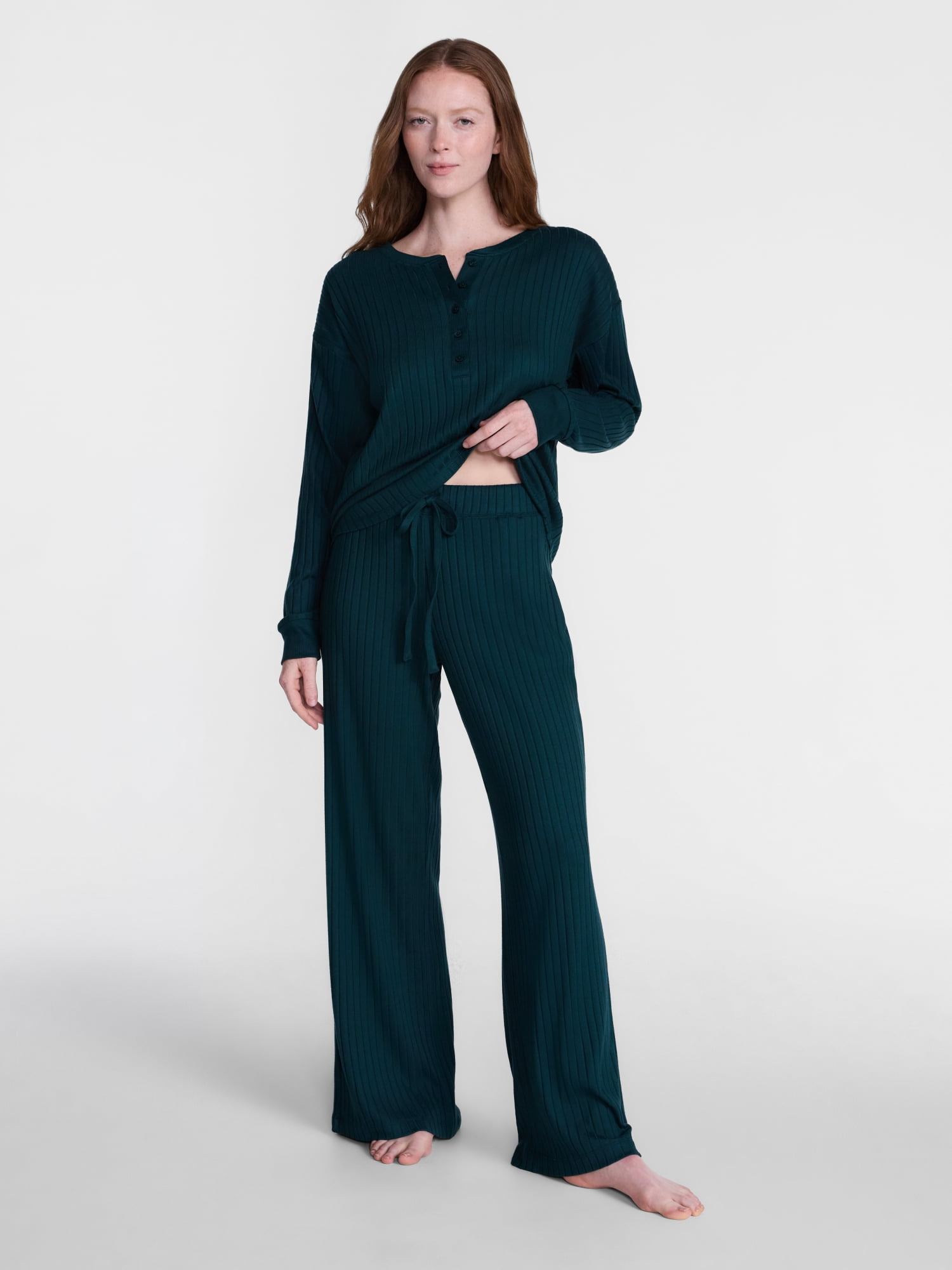 Joyspun Women's Cozy Lounge Collection Hacci Knit Sleep Pants, Sizes XS-3X