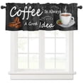thumbnail image 3 of Coffee Coffee Beans Retro Curtains Home Decor Living Room Kitchen Balcony Room Window Curtain Bedroom Patio Decoration, 3 of 6