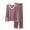 Purple, variant on FAZVAOO Pajama Sets for Women 2 Piece Cotton Blend Long Sleeve V Neck Top Soft Botton Long Pants