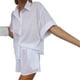 thumbnail image 4 of Sunloudy, conjunto informal de 2 piezas para mujer, camisa de manga larga con botones y pantalones cortos con cintura elástica, ropa de calle Y2kB Sunloudy S M L XL, 4 of 9