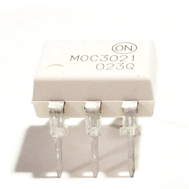 MOC3021M MOC3021 DIP6 Through Hole Random-Phase Triac Driver Output  Optocoupler (400 V Peak) Phototransistor Opto Isolator Breadboard-Friendly
