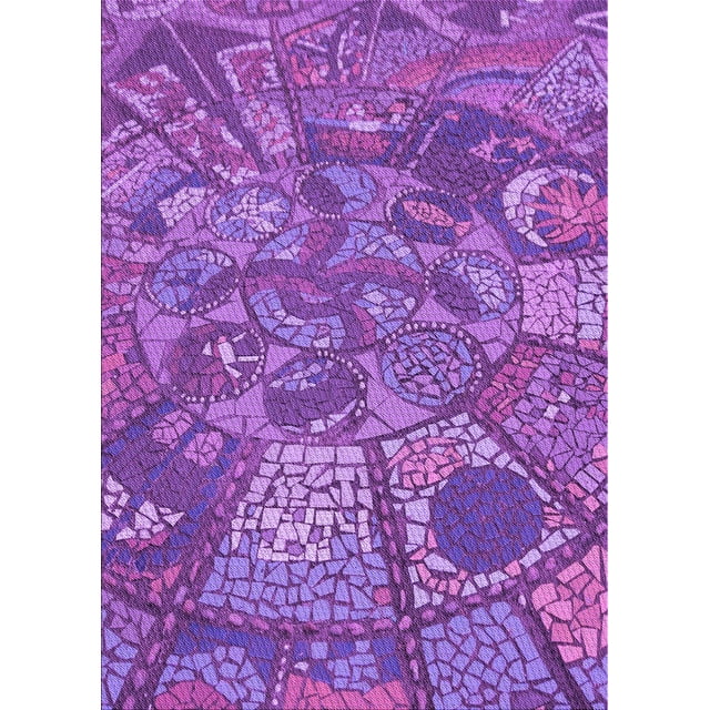 Ahgly Tapis Rectangulaire Lavable en Machine Intérieur Transitionnel Heliotrope Violet, 4 Pieds x 6 Pieds