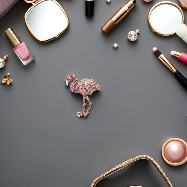 Luxshiny Broche Pin Decorativo Flamenco Rosa Para Chaquetas Y Accesorios De Mujer