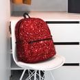 thumbnail image 6 of Goofa Red Glitter Print Casual Backpack for Women Men,Waterproof High School Bookbag,Lightweight Travel Daypack,Classic College Backpack,Laptob Backpack, 6 of 6