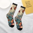 thumbnail image 2 of Yiaed Butterflies In Blooming Garden Print Crew Socks for Boys Girl Crew Athletic Half Sport Running Breathable Socks Lightweight Stretch Kid's Socks, 2 of 2