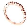 thumbnail image 2 of 0.36 ctw Wedding Band for Women - 14K Rose Gold Natural Garnet Stackable Eternity Ring, 2 of 6