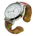 thumbnail image 5 of Blekon Collections Analog Quartz Women's Casual 40mm Case Big Face Floral Design Cuff Bangle Watch, 5 of 5