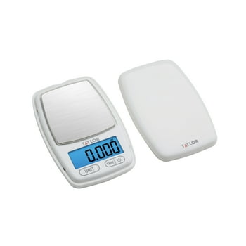 Taylor High-Precision Digital Portioning Scale , Kitchen Scale and Food Scale with Cover White