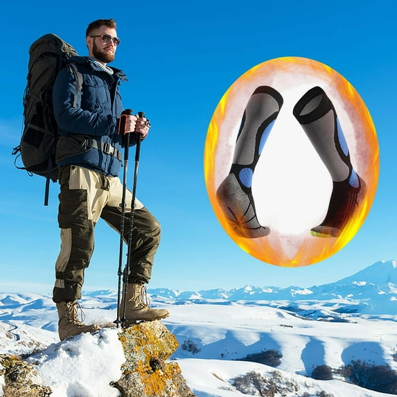 Dyfzdhu Men and Women Winter Ski Socks Warm Thickened Thermal Crew Socks