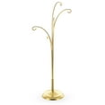 thumbnail image 3 of 5-Arm Scroll Tree Branches Gold Metal Ornament Display Stand 14.5 Inches (Poland), 3 of 3
